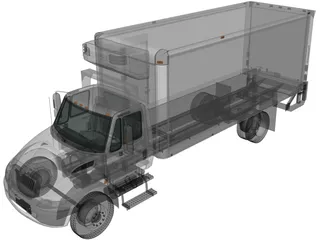 International Durastar Box Truck (2002) 3D Model preview