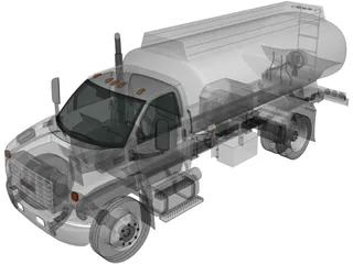 GMC Topkick C8500 Regular Cab Tanker Truck (2004) 3D Model preview