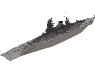 Amagi Japanese Battlecruiser 3D Model preview