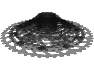 PG1210 12-speed Cassette 3D Model preview