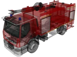 Renault Lander Fire Truck 3D Model preview