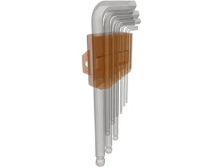 Allen Key Set 3D Model preview