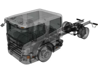 Scania CrewCab CP28 Chassis Truck (2011) 3D Model preview