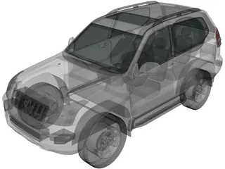 Toyota Land Cruiser Prado (2007) 3D Model preview