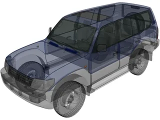 Toyota Land Cruiser Prado (1999) 3D Model preview