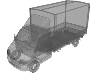 Renault Master Pickup (1997) 3D Model preview