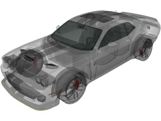 Dodge Challenger SRT Hellcat (2018) 3D Model preview