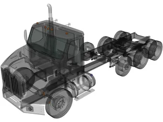 Autocar DC-64 Tractor Truck 4-axle (2019) 3D Model preview