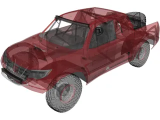 Honda Ridgeline Baja Race Truck (2016) 3D Model preview