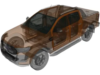 Ford Ranger DoubleCab (2016) 3D Model preview