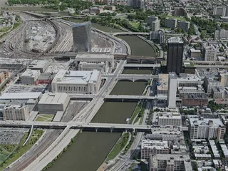 Philadelphia City, 7x7km, USA (2020) 3D Model preview