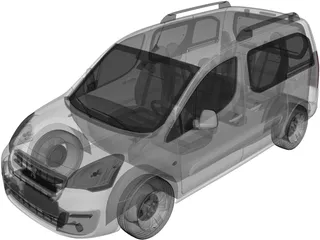 Peugeot Partner Tepee (2018) 3D Model preview