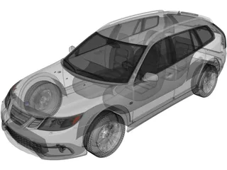 Saab 9-3X (2010) 3D Model preview