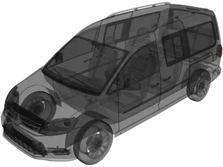 Volkswagen Caddy (2016) 3D Model preview