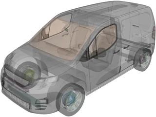 Peugeot Partner (2019) 3D Model preview