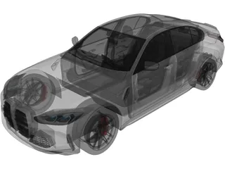 BMW M3 Competition (2021) 3D Model preview