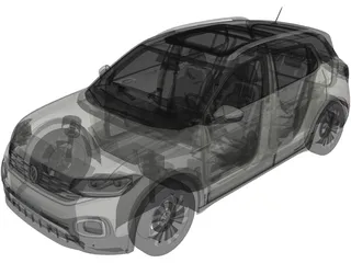 Volkswagen T-Cross Highline (2020) 3D Model preview
