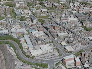 Preston City, UK (2020) 3D Model preview
