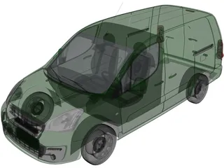 Peugeot Partner (2017) 3D Model preview