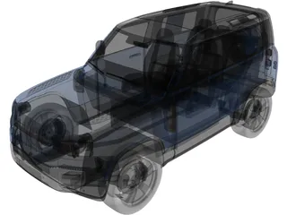 Land Rover Defender 90 (2020) 3D Model preview
