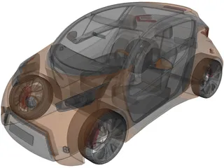 VAZ Lada City Compact 3D Model preview