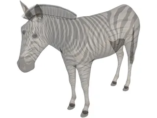 Zebra 3D Model preview