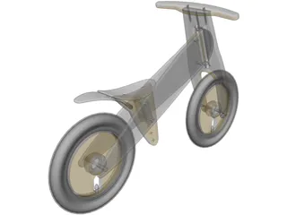 Wooden Bicycle 3D Model preview