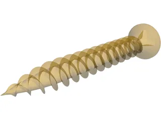 Wood Screw 3D Model preview