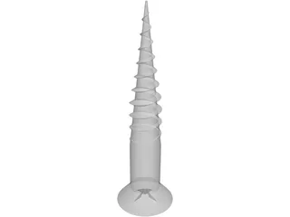 Wood Screw 3D Model preview