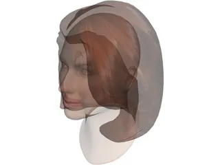 Head Sandra Bullock 3D Model preview