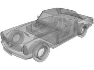 Mercedes-Benz 280 SL (1969) 3D Model preview