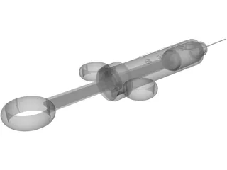 Hypodermic Styringe 3D Model preview