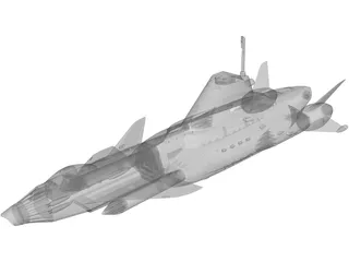 UFO Skydiver 3D Model preview