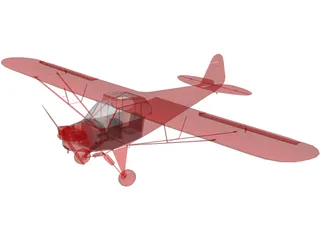 Piper J-3 Cub 3D Model preview