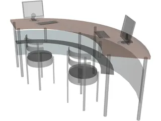 Information Desk 3D Model preview