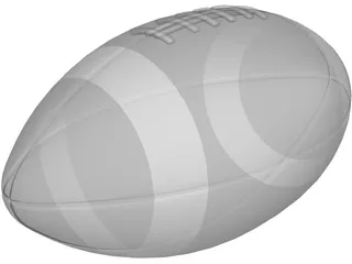 American Football Ball 3D Model preview