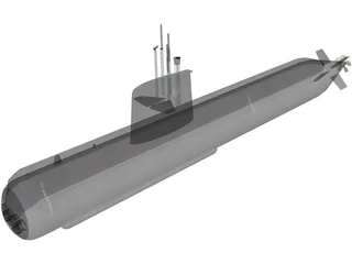 HMS Gotland 3D Model preview