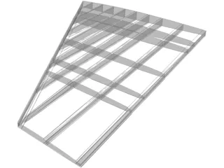 F-16 Wing Structure 3D Model preview