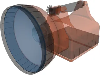 Rechargeable Torch 3D Model preview