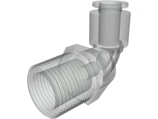 3-8 NPT Push Lock Fitting 3D Model preview