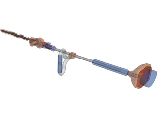 Portable Hedge Trimmer 3D Model preview