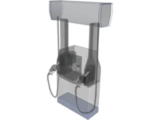 Chevron Gas Pump 3D Model preview
