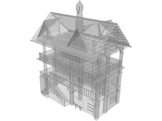 Rustic Home 3D Model preview