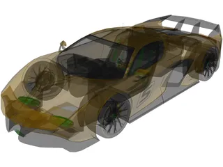 Fittipaldi EF7 Vision GT (2017) 3D Model preview