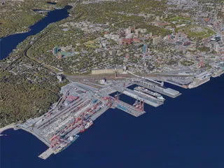 Halifax City, Canada (2021) 3D Model preview