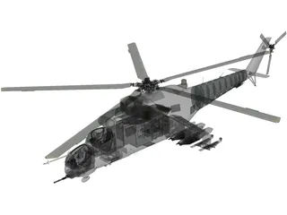 Mil Mi-24 Hind D 3D Model preview