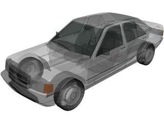 Mercedes-Benz 190 (1982) 3D Model preview