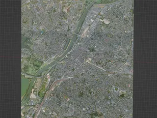 Angers City, France (2021) 3D Model preview