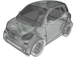 Smart EQ ForTwo (2017) 3D Model preview