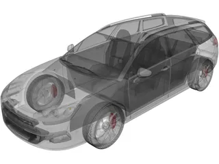 Citroen C5 Estate 3D Model preview